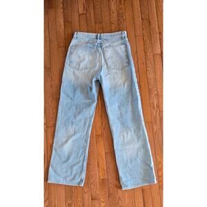 Zara womens light wash straight leg jeans 8